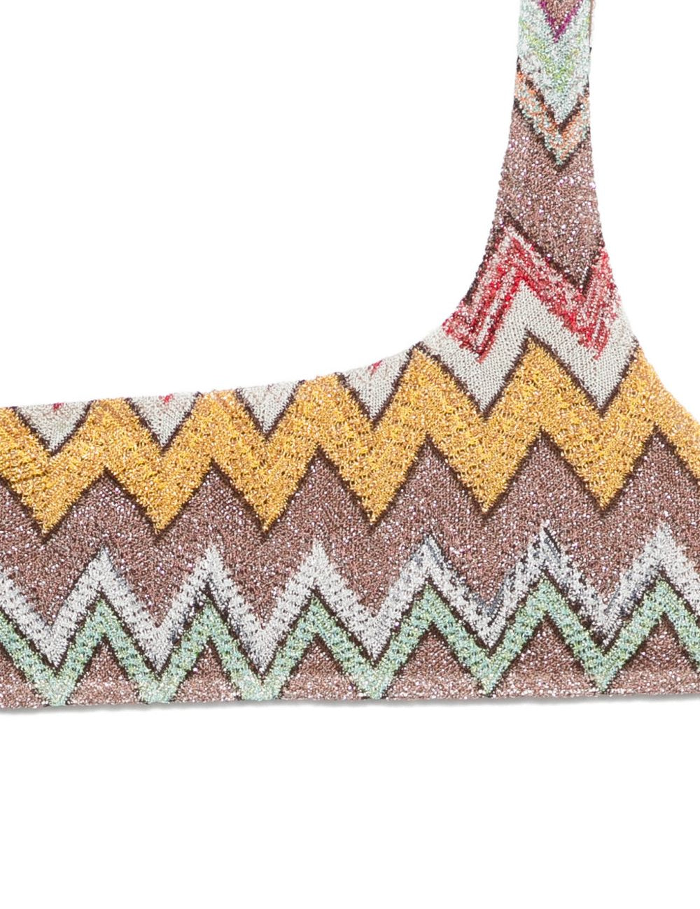 Bikini monospalla con motivo a chevron in multicolore Missoni - donna 
