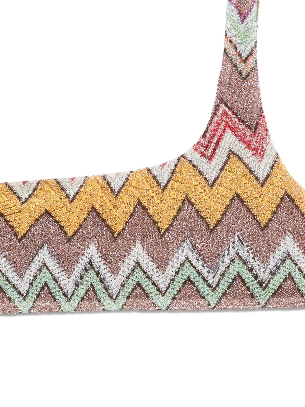 Bikini monospalla con motivo a chevron in multicolore Missoni - donna 