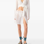Gonna mini copricostume in bianco Missoni - donna 