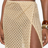 Gonna mini copricostume in dorato Missoni - donna 