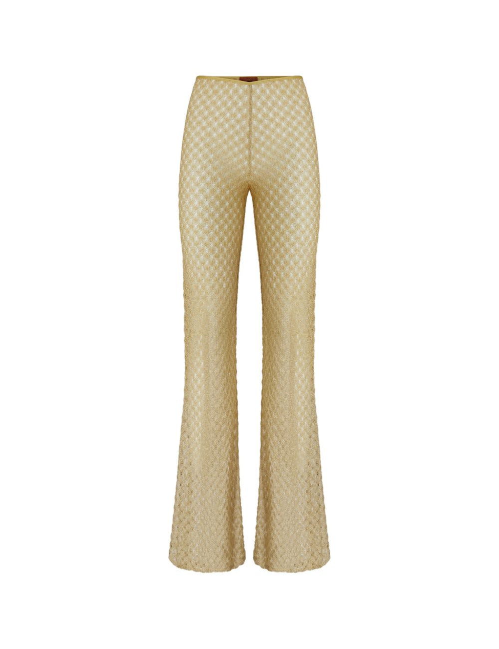Pantaloni Raschel a gamba ampia in dorato Missoni - donna 