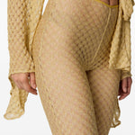 Pantaloni Raschel a gamba ampia in dorato Missoni - donna 