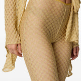 Pantaloni Raschel a gamba ampia in dorato Missoni - donna 