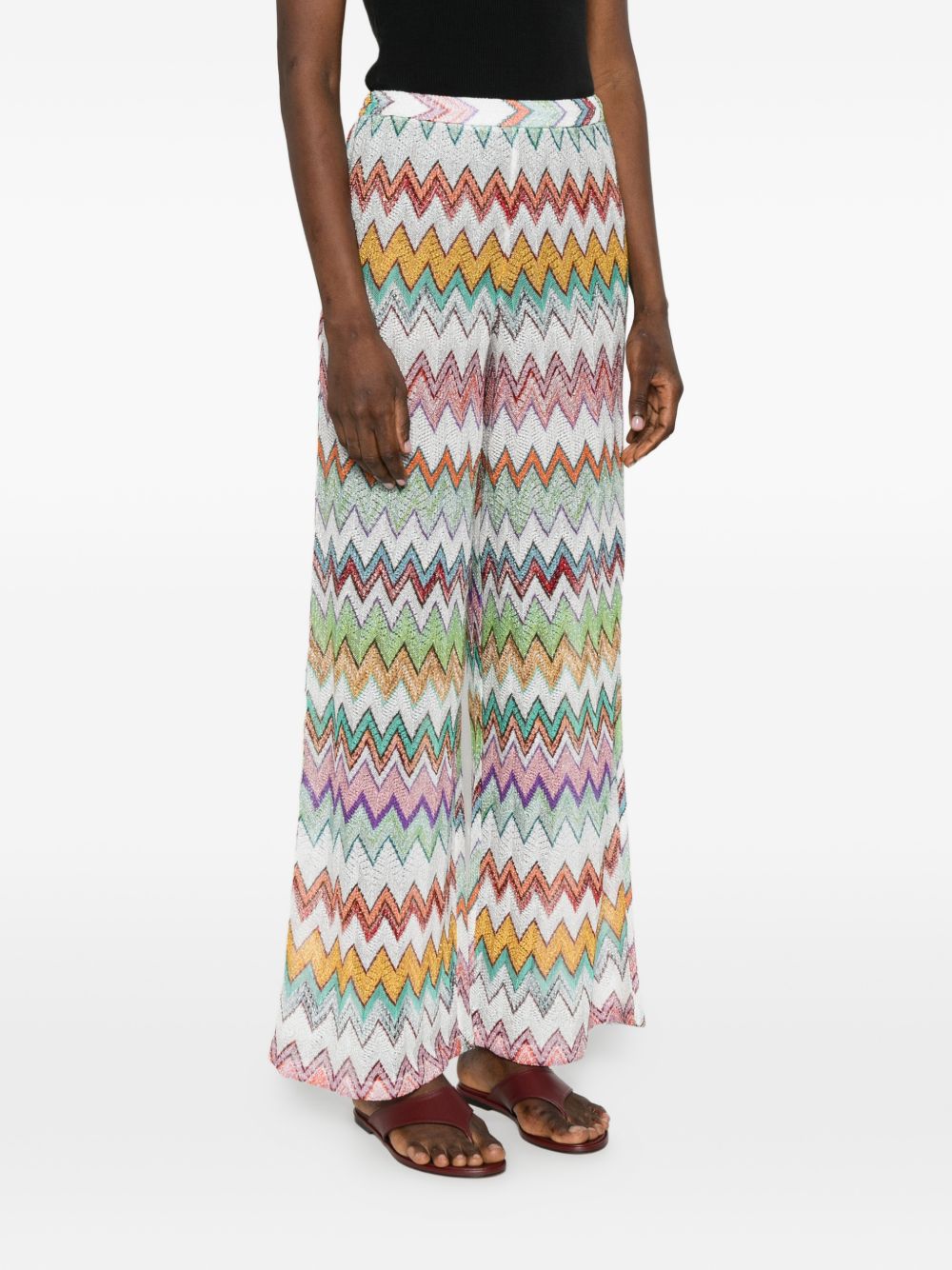 Pantaloni con motivo a zigzag mlticolore Missoni - donna 