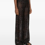 Pantaloni con motivo chevron in marrone Missoni - donna 