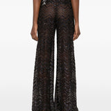 Pantaloni con motivo chevron in marrone Missoni - donna 