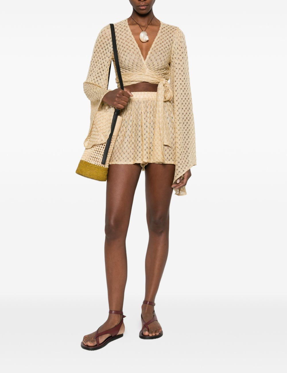 Blusa intrecciata in dorato Missoni - donna 