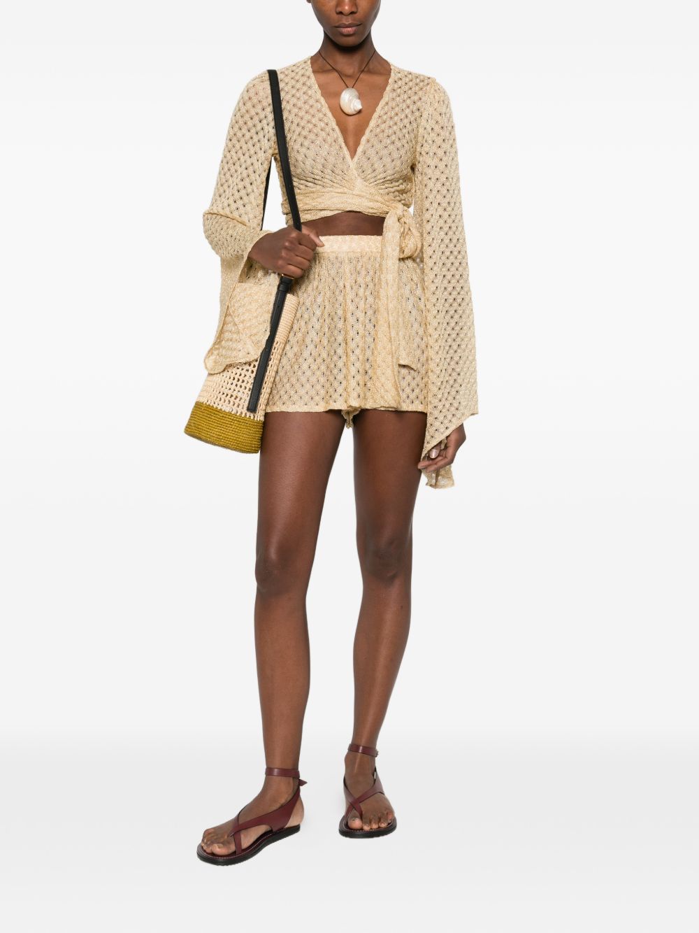 Blusa intrecciata in dorato Missoni - donna 