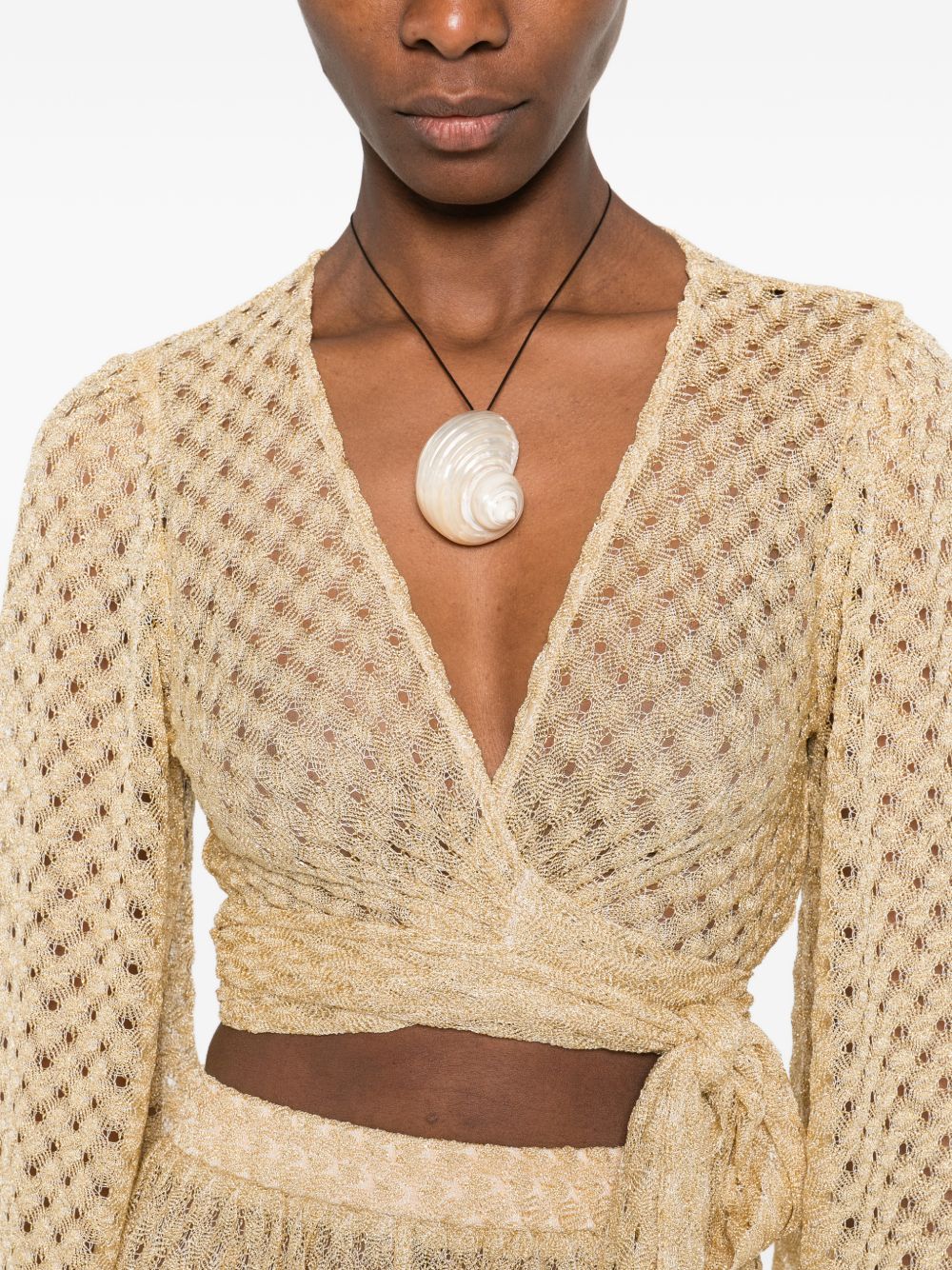 Blusa intrecciata in dorato Missoni - donna 