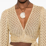 Blusa intrecciata in dorato Missoni - donna 
