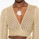 Blusa intrecciata in dorato Missoni - donna 