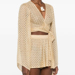 Blusa intrecciata in dorato Missoni - donna 