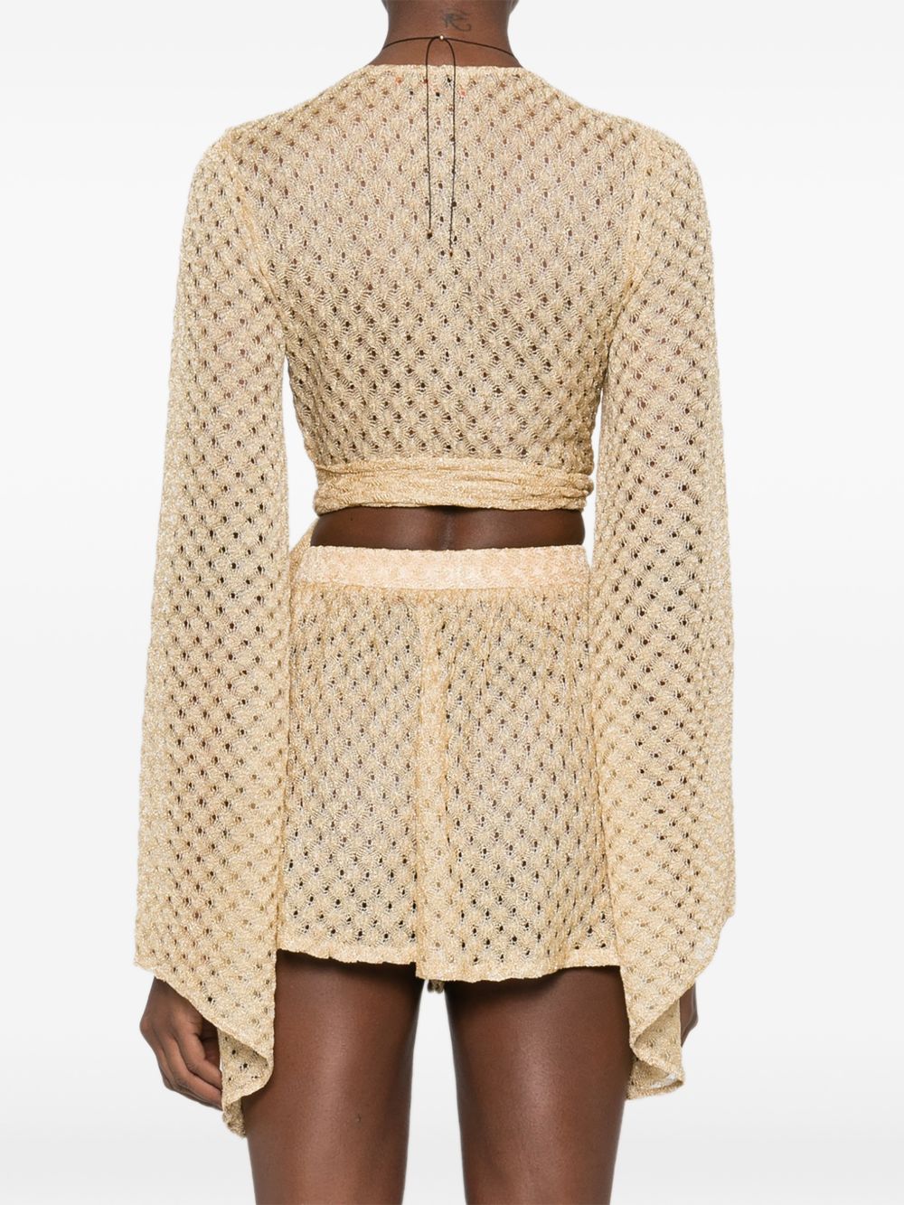 Blusa intrecciata in dorato Missoni - donna 