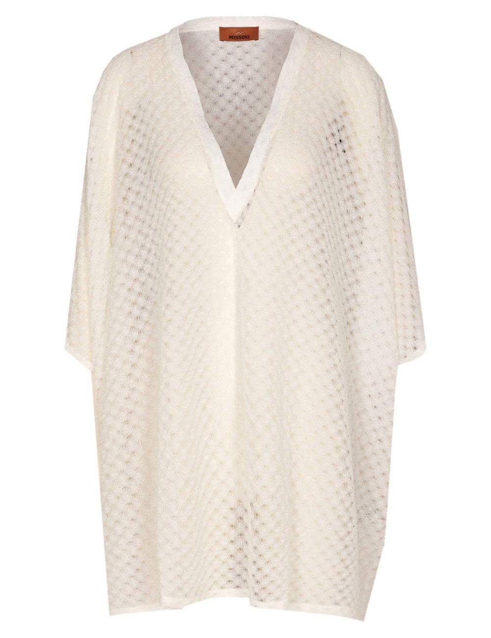 Caftano con scollo a V in avorio Missoni - donna 