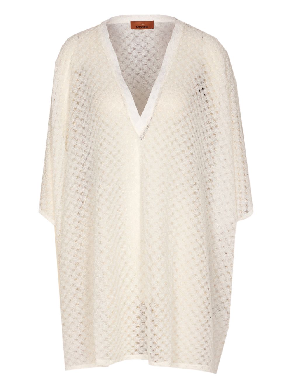 Caftano con scollo a V in avorio Missoni - donna 