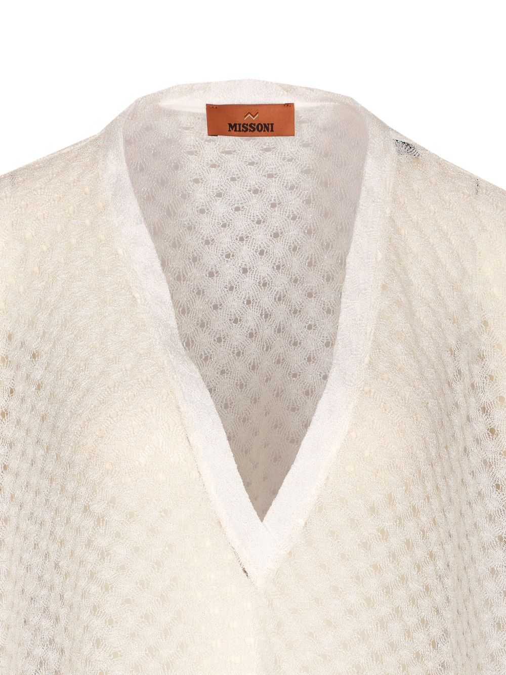 Caftano con scollo a V in avorio Missoni - donna 