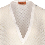 Caftano con scollo a V in avorio Missoni - donna 