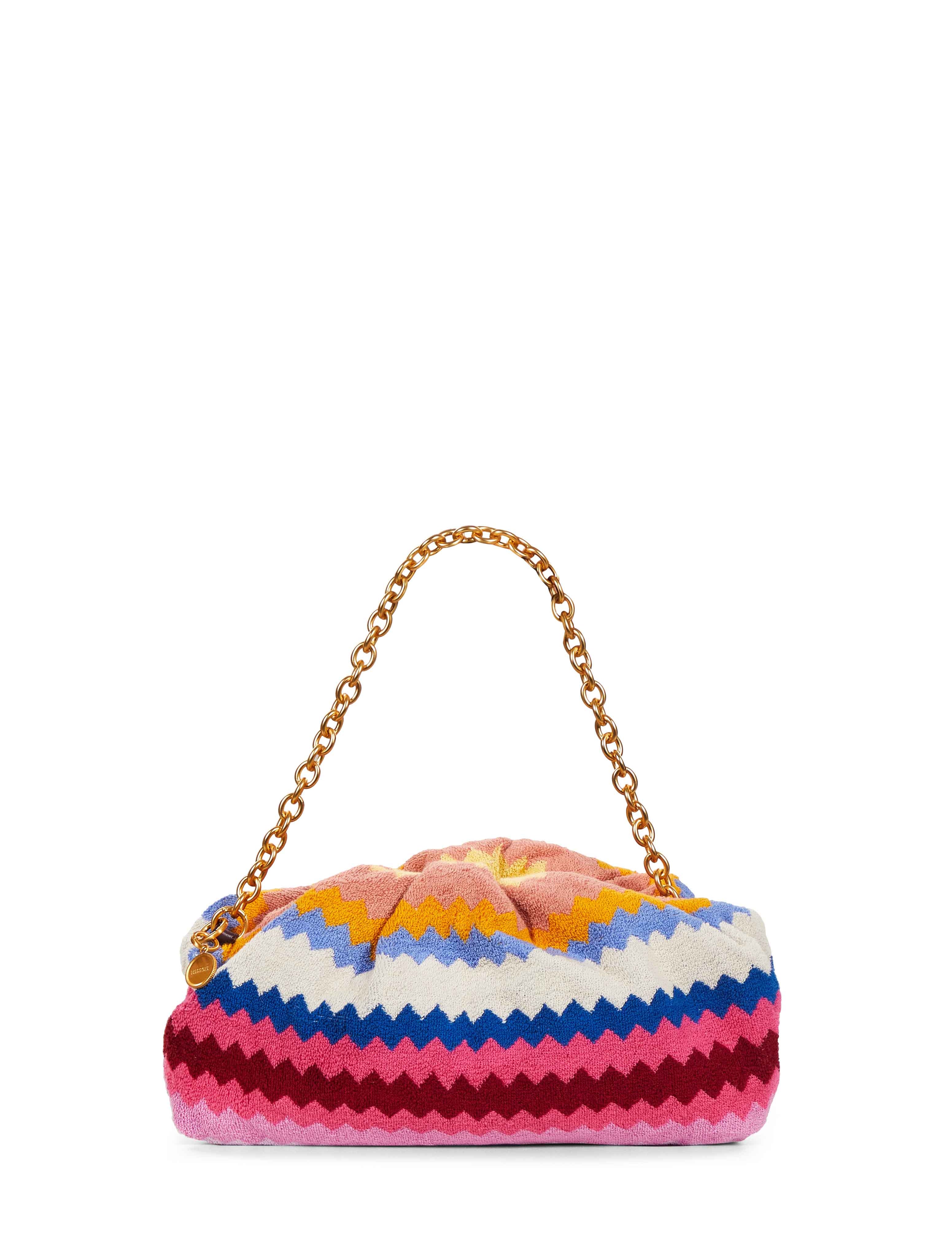 Borsa con motivo a zig zag multicolor 