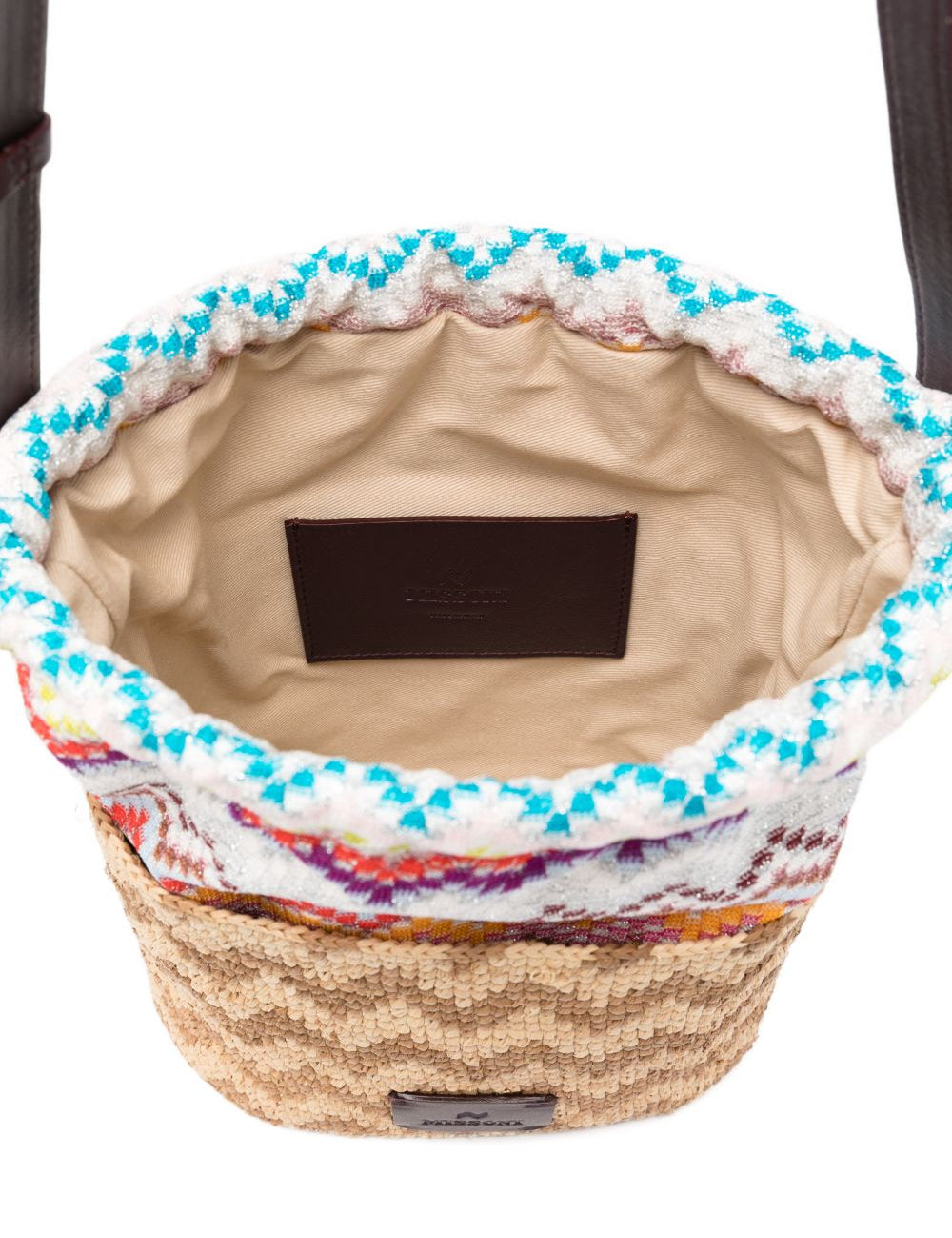MULTICOLOR CHEVRON PATTERN BUCKET BAG MISSONI - WOMEN 