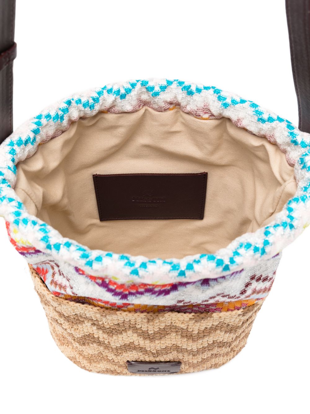 MULTICOLOR CHEVRON PATTERN BUCKET BAG MISSONI - WOMEN 
