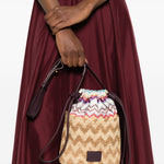 MULTICOLOR CHEVRON PATTERN BUCKET BAG MISSONI - WOMEN 