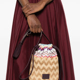 MULTICOLOR CHEVRON PATTERN BUCKET BAG MISSONI - WOMEN 