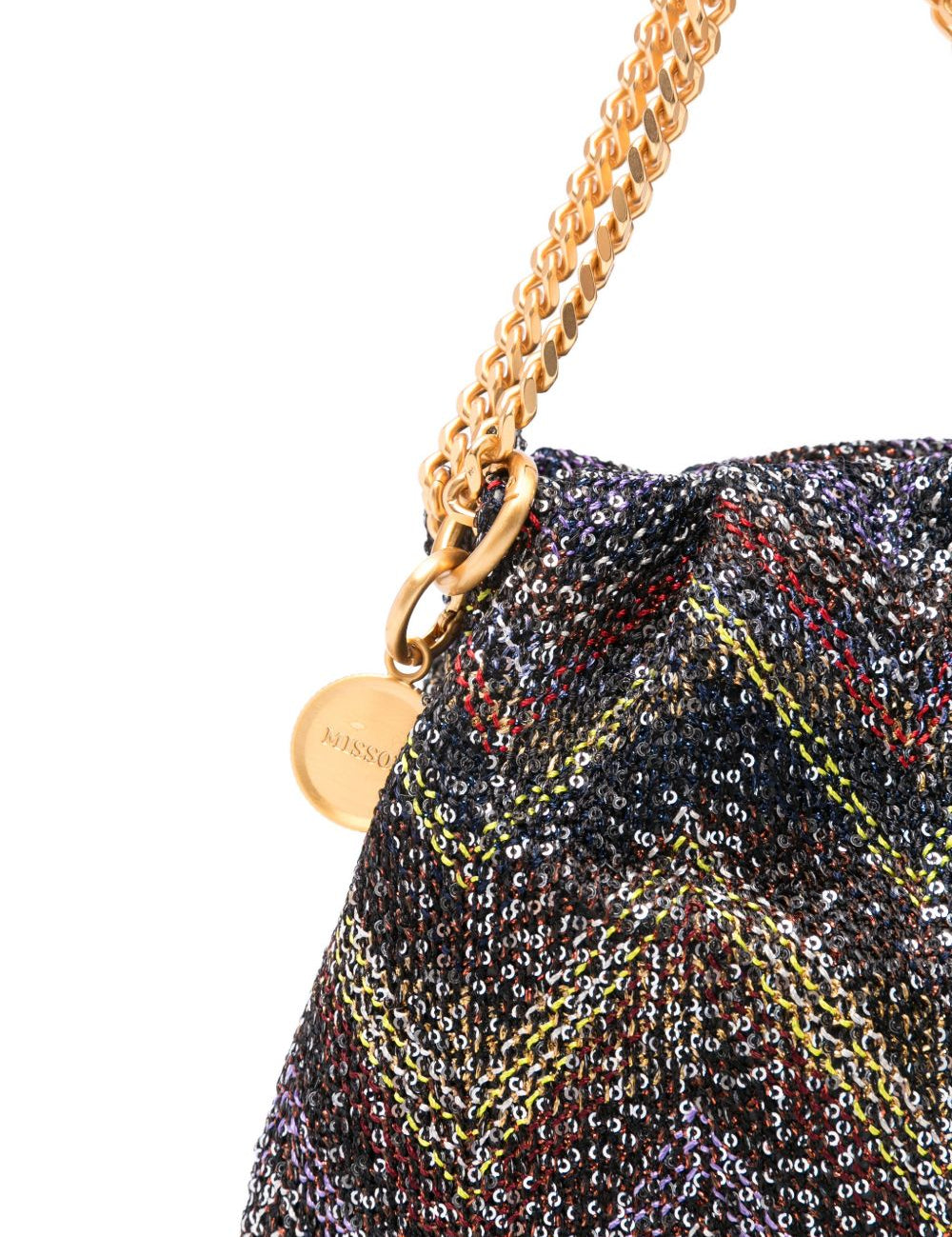 Borsa con manico a catena multicolore Missoni - donna 