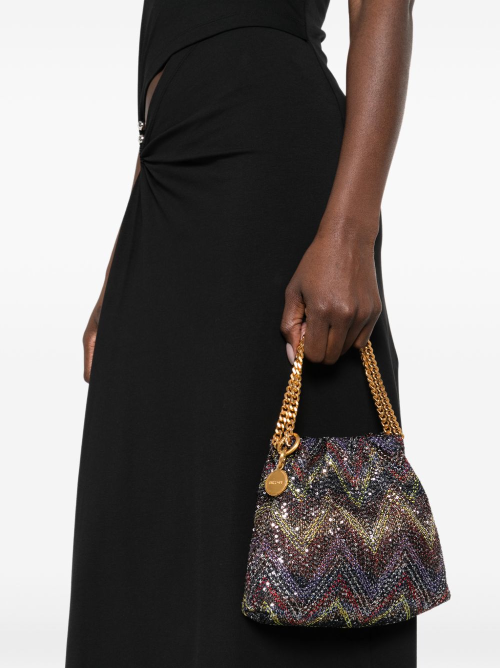 Borsa con manico a catena multicolore Missoni - donna 