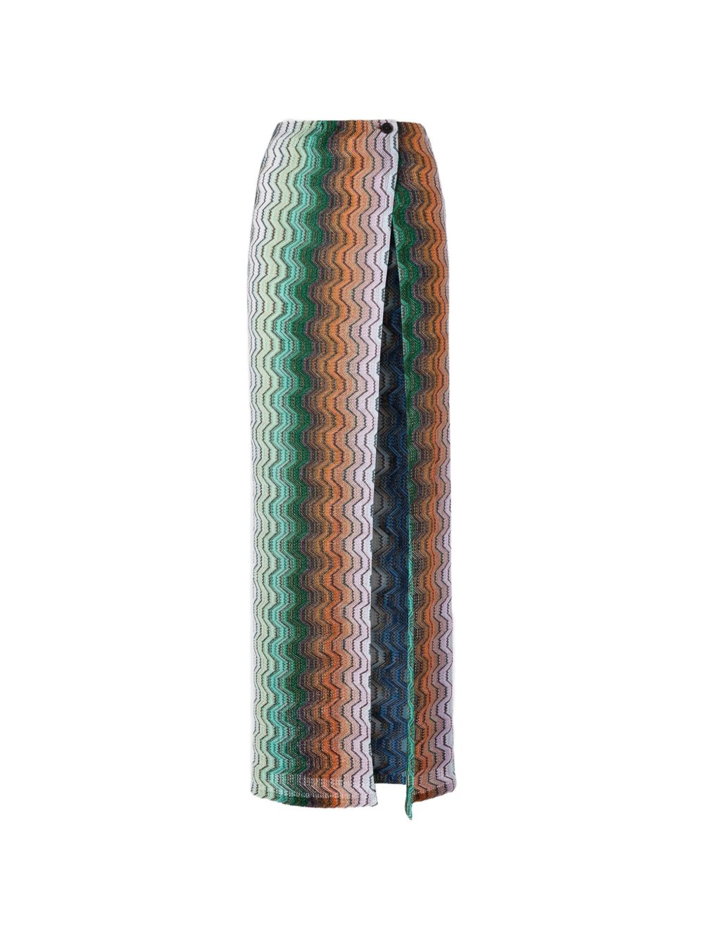 Gonna lunga in maglia con motivo a zigzag multicolore Missoni - donna 