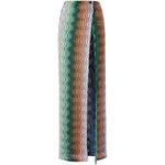 Gonna lunga in maglia con motivo a zigzag multicolore Missoni - donna 