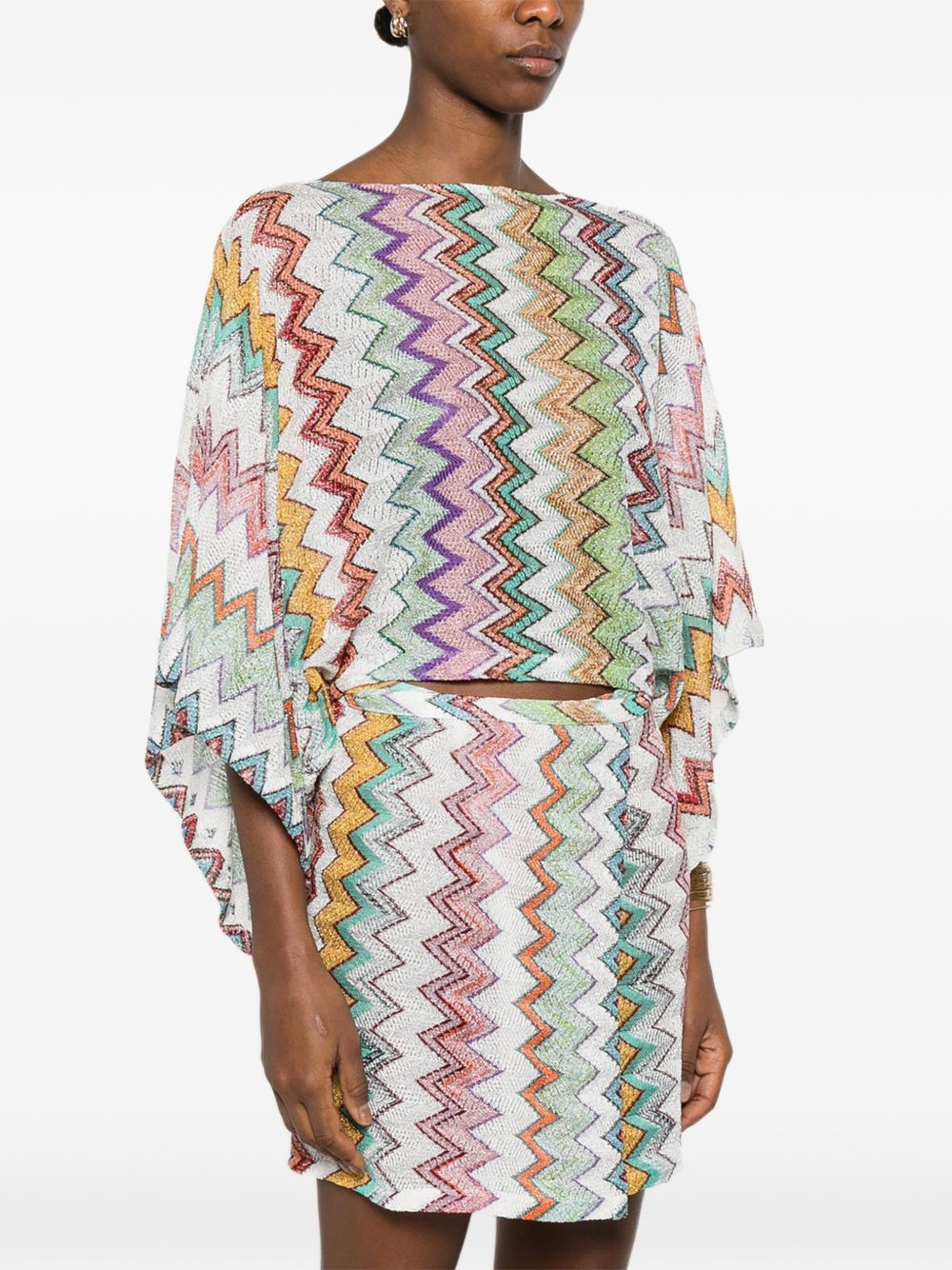 Blusa con scollo a barca multicolore Missoni - donna 