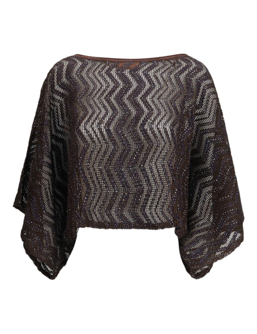 Blusa chevron-pattern in marrone Missoni - donna 