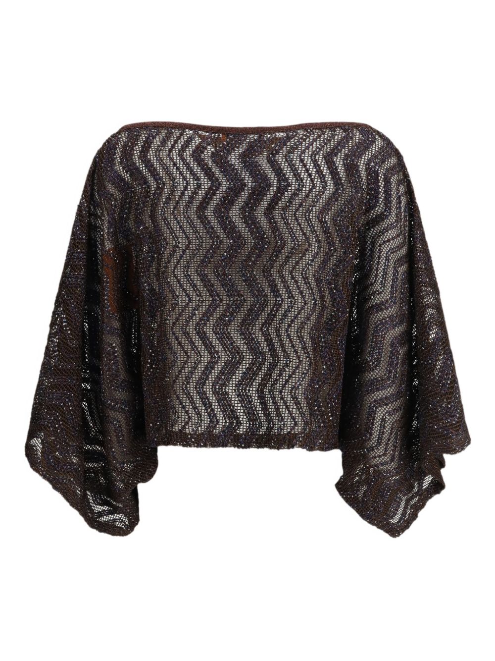 Blusa chevron-pattern in marrone Missoni - donna 