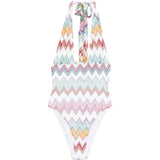Costume da bagno con scollo a zig-zag in multicolore Missoni - donna 