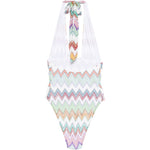 Costume da bagno con scollo a zig-zag in multicolore Missoni - donna 