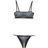 Bikini con motivo a zigzag decorato con paillettes multicolore Missoni - donna 