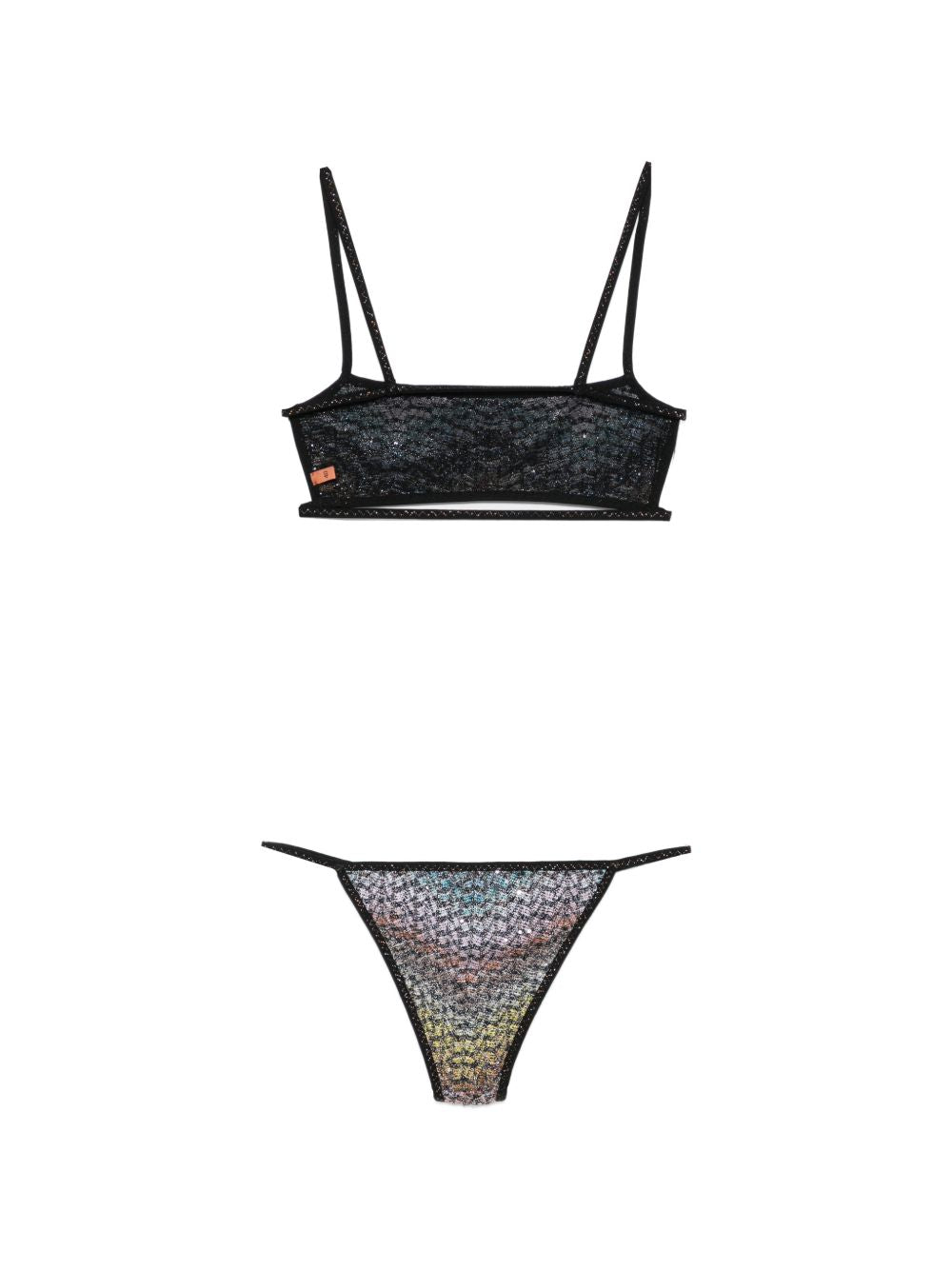 Bikini con motivo a zigzag decorato con paillettes multicolore Missoni - donna 