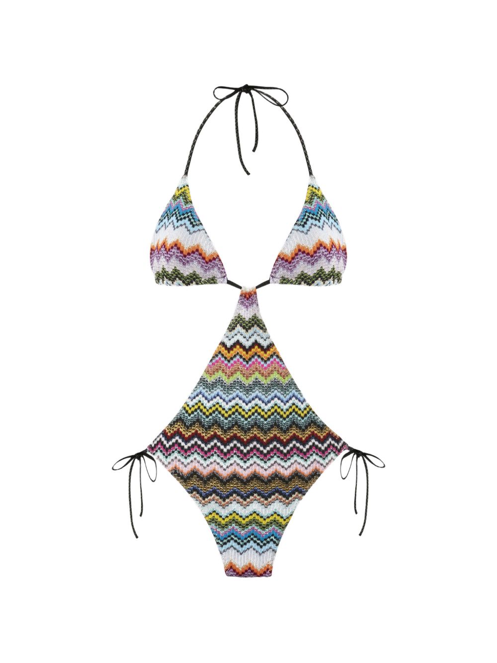 Costume da bagno con motivo a zigzag in multicolore Missoni - donna 