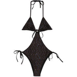 Costume da bagno con paillettes in marrone Missoni - donna 