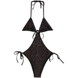 Costume da bagno con paillettes in marrone Missoni - donna 