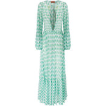 Copricostume con scollo a V in verde Missoni - donna 