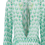 Copricostume con scollo a V in verde Missoni - donna 