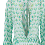 Copricostume con scollo a V in verde Missoni - donna 