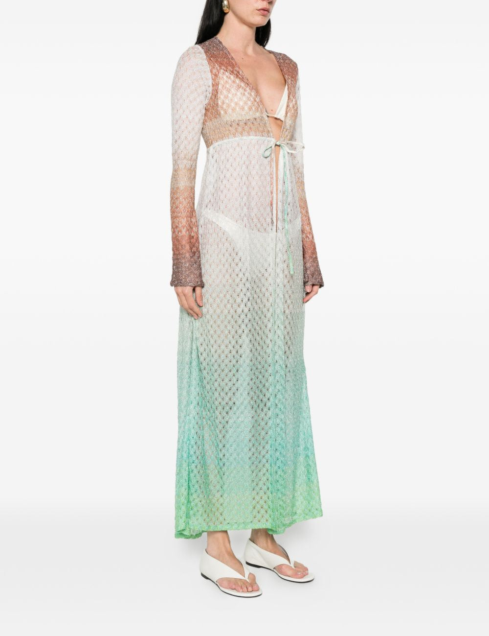 Copricostume chevron-pattern multicolor Missoni - donna 