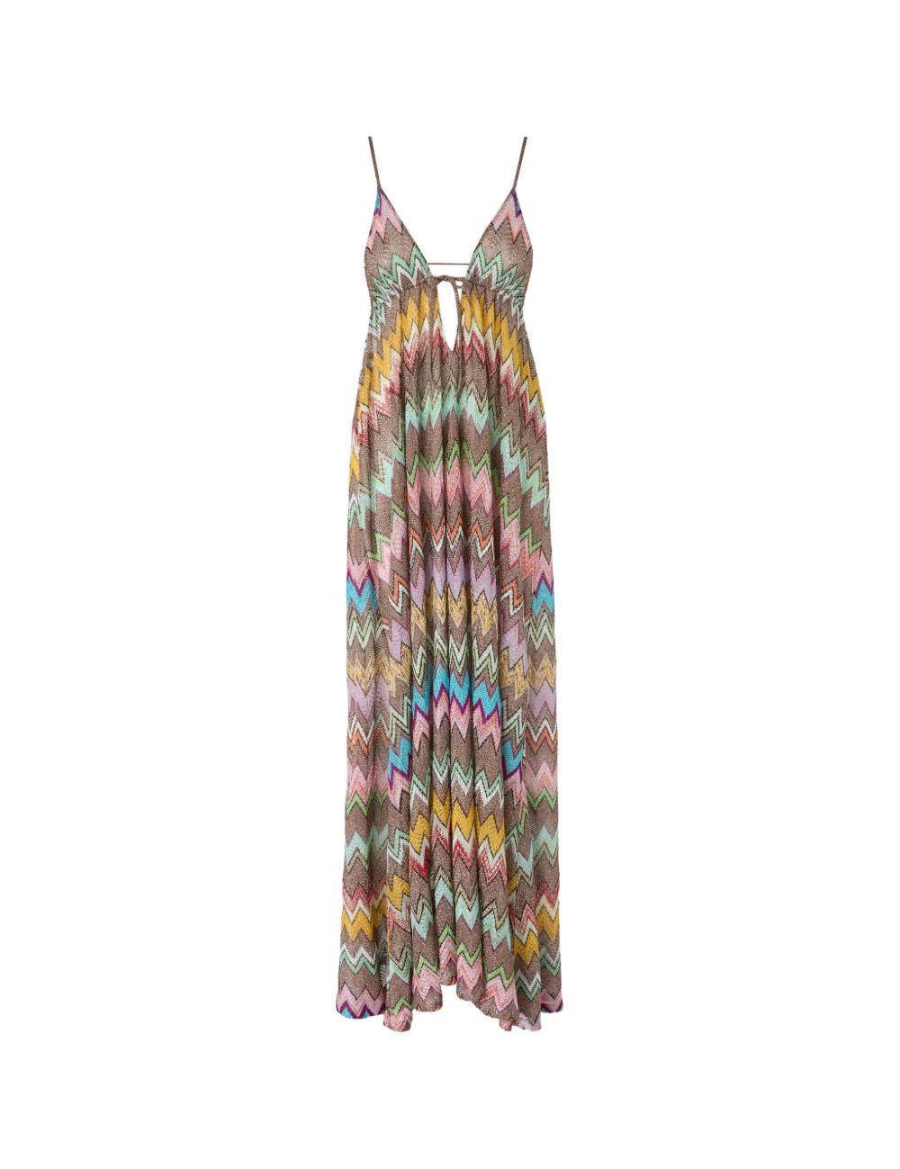 Abito maxi con motivo a zigzag multicolore Missoni - donna 