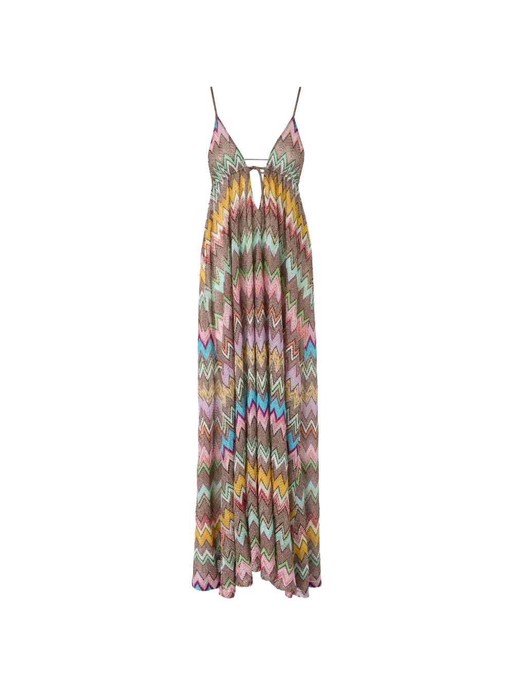 Abito maxi con motivo a zigzag multicolore Missoni - donna 