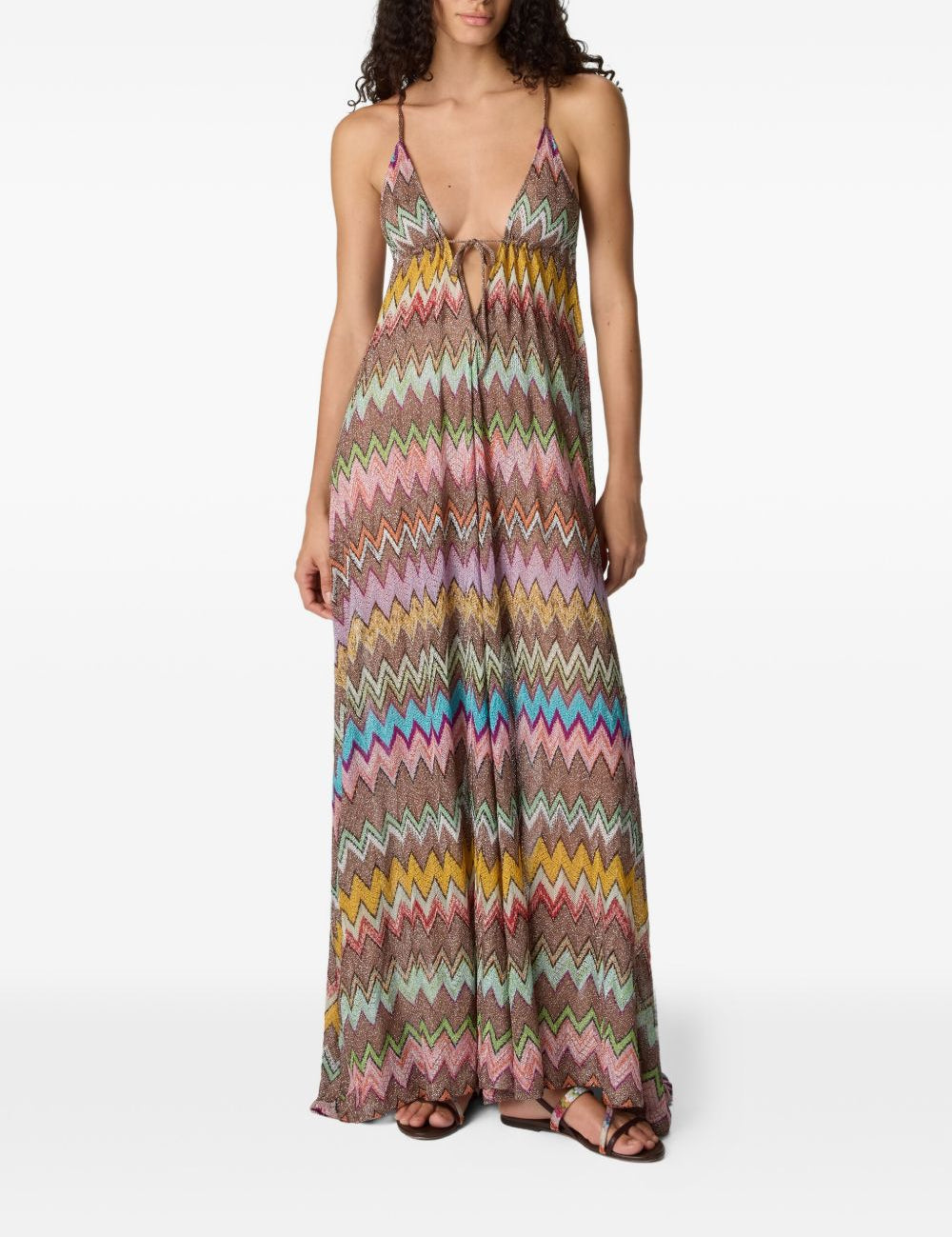 Abito maxi con motivo a zigzag multicolore Missoni - donna 