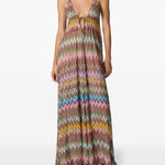 Abito maxi con motivo a zigzag multicolore Missoni - donna 