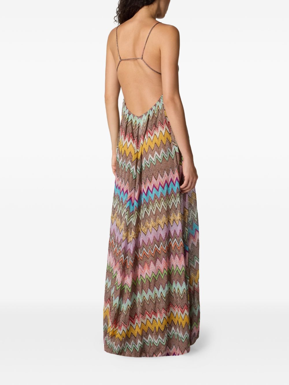Abito maxi con motivo a zigzag multicolore Missoni - donna 