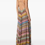Abito maxi con motivo a zigzag multicolore Missoni - donna 